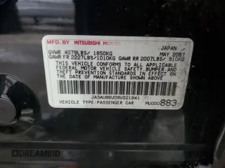 2008 Mitsubishi Lancer GTS z VIN JA3AU86U08U021841, wystawiony jako Copart lot #84734444 z przebiegiem 169 297 mil mil oraz Szkoda całkowita • Salvage title. Historia ofert i sprzedaży dostępna na DreamBid. Obrazek 12.
