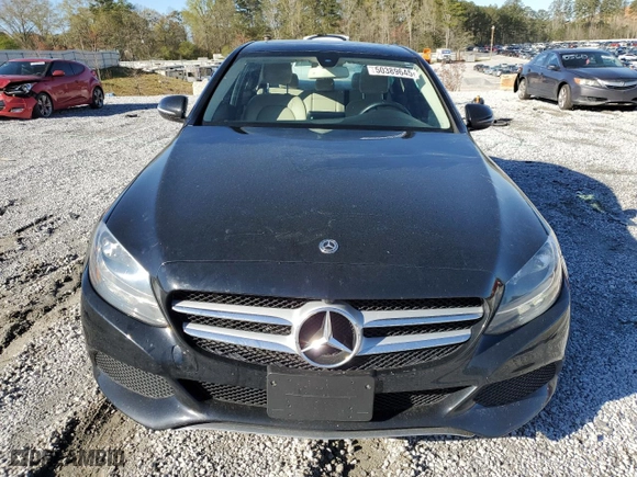 2018 Mercedes-Benz C-Class C 300 with VIN 55SWF4JB2JU279288, listed as a Copart auction lot 50389645 with 76,283 mi miles and Salvage Title. Bid and sale history available at carsss.com. Image 5.
