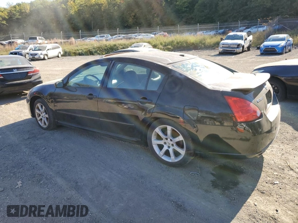 2008 Nissan Maxima 3.5 SE with VIN 1N4BA41E48C827541, listed as a Copart auction lot 76682744 with 0 mi miles and Salvage Title. Bid and sale history available at carsss.com. Image 2.