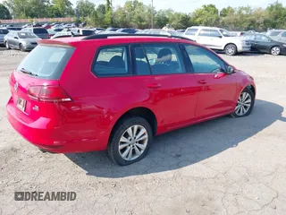 2017 Volkswagen Golf SportWagen S with VIN 3VW017AUXHM522857, listed as a IAAI auction lot 40334072 with 73,423 mi miles. Bid and sale history available at carsss.com. Image 4.