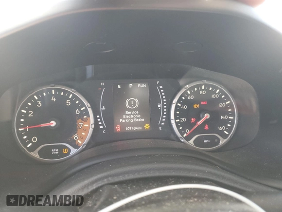 2017 Jeep Renegade Latitude with VIN ZACCJABB7HPG43613, listed as a Copart auction lot 50196975 with 107,434 mi miles and Salvage Title. Bid and sale history available at carsss.com. Image 9.