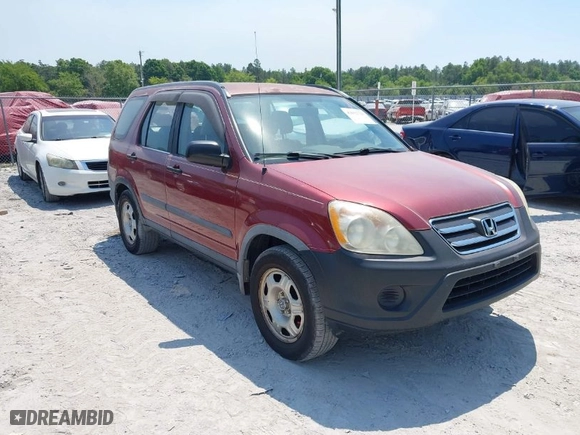 2005 Honda CR-V LX with VIN SHSRD68535U303838, listed as a IAAI auction lot 42032721 with 167,721 mi miles. Bid and sale history available at carsss.com. Image 1.