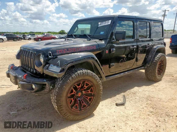 2020 Jeep Wrangler Unlimited Rubicon with VIN 1C4HJXFG5LW107933, listed as a Copart auction lot 62012515 with 60,115 mi miles and Salvage title. Bid and sale history available at DreamBid. Image 1.