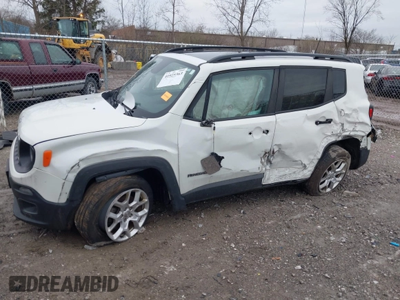 2018 Jeep Renegade Latitude with VIN ZACCJABB3JPJ30796, listed as a IAAI auction lot 41925363 with 71,397 mi miles. Bid and sale history available at carsss.com. Image 2.