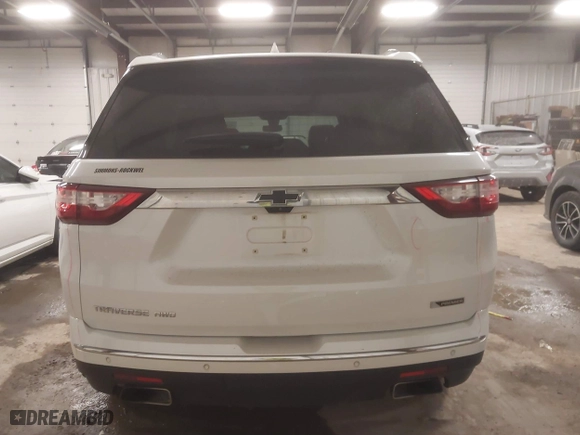 2018 Chevrolet Traverse Premier with VIN 1GNEVJKW5JJ169268, listed as a IAAI auction lot 41299309 with 115,423 mi miles. Bid and sale history available at carsss.com. Image 16.