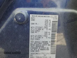 2020 Nissan Rogue S with VIN 5N1AT2MV2LC762192, listed as a Copart auction lot 48795525 with Not Provided miles and Salvage Title. Bid and sale history available at DreamBid. Image 13.