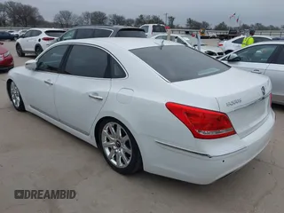 2013 Hyundai Equus Signature with VIN KMHGH4JH1DU063881, listed as a IAAI auction lot 41607502 with 96,123 mi miles and . Bid and sale history available at DreamBid. Image 3.
