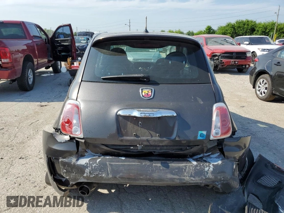 2015 FIAT 500 Abarth with VIN 3C3CFFFH8FT689961, listed as a Copart auction lot 61400335 with 115,665 mi miles and Salvage title. Bid and sale history available at DreamBid. Image 6.