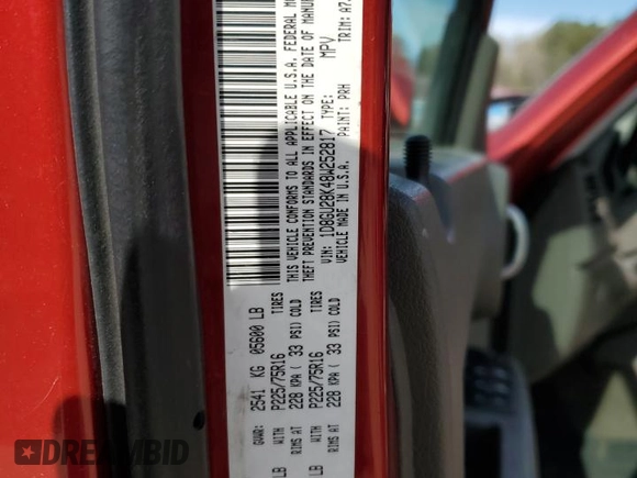 2008 Dodge Nitro SXT with VIN 1D8GU28K48W252817, listed as a Copart auction lot 49583855 with 218,194 mi miles and Salvage Title. Bid and sale history available at carsss.com. Image 13.
