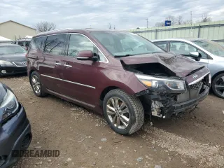2016 Kia Sedona SX-L with VIN KNDME5C19G6138311, listed as a Copart auction lot 49214375 with 68,500 mi miles and Salvage Title. Bid and sale history available at carsss.com. Image 4.