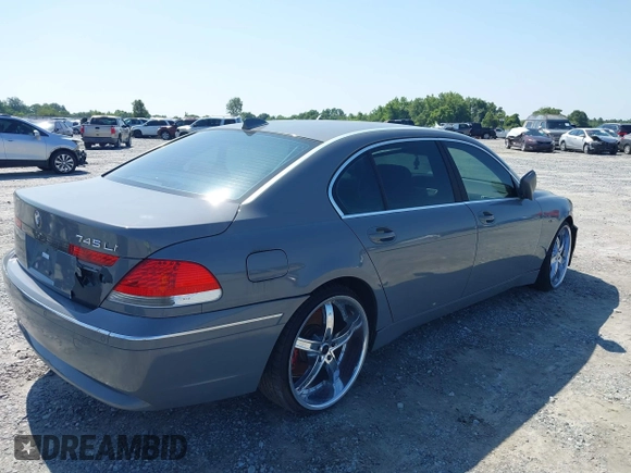 2003 BMW 7 Series 745Li with VIN WBAGN63453DR18970, listed as a IAAI auction lot 39461160 with Not Provided miles and . Bid and sale history available at carsss.com. Image 4.