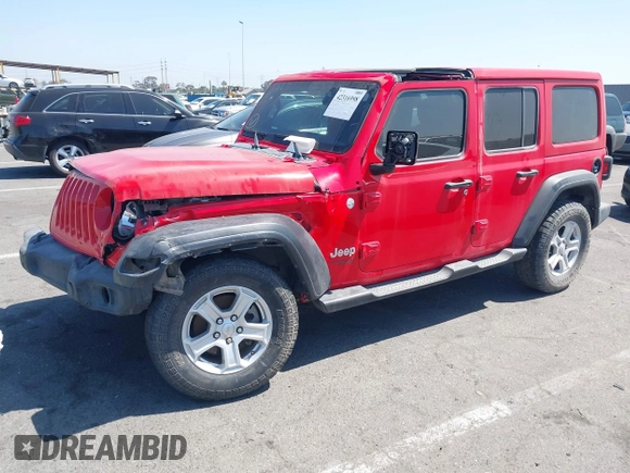 2020 Jeep Wrangler Unlimited Sport S with VIN 1C4HJXDN2LW279810, listed as a IAAI auction lot 42316998 with 106,667 mi miles and . Bid and sale history available at DreamBid. Image 16.