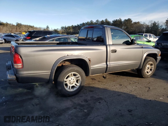 2003 Dodge Dakota with VIN 1D7FL16X03S324737, listed as a Copart auction lot 47253395 with 252,334 mi miles and Salvage Title. Bid and sale history available at carsss.com. Image 3.