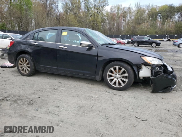 2013 Chrysler 200 Limited with VIN 1C3CCBCG9DN751782, listed as a Copart auction lot 52711945 with Not Provided miles and Salvage Title. Bid and sale history available at DreamBid. Image 4.