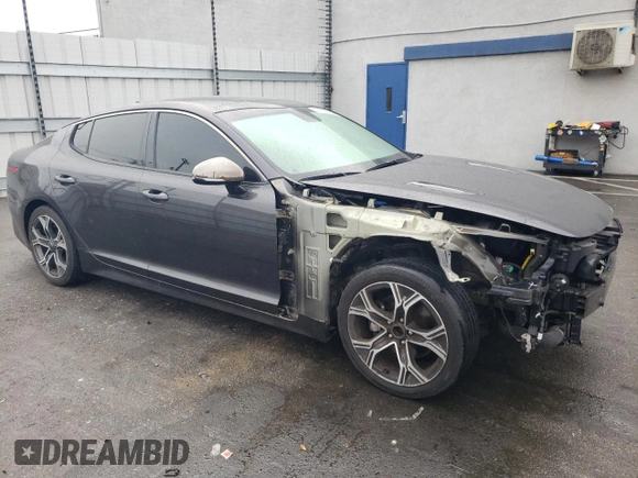 2021 Kia Stinger GT-Line with VIN KNAE15LA6M6094440, listed as a Copart auction lot 44260985 with 51,364 mi miles and Salvage Title. Bid and sale history available at carsss.com. Image 4.