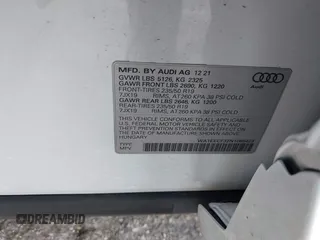 2022 Audi Q3 S line Premium Plus with VIN WA1EECF32N1065423, listed as a IAAI auction lot 42081354 with 27,071 mi miles and . Bid and sale history available at DreamBid. Image 9.