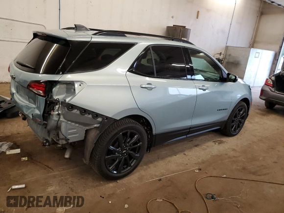 2022 Chevrolet Equinox RS with VIN 2GNAXWEV9N6145728, listed as a Copart auction lot 60309995 with 22,673 mi miles and Salvage title. Bid and sale history available at DreamBid. Image 3.