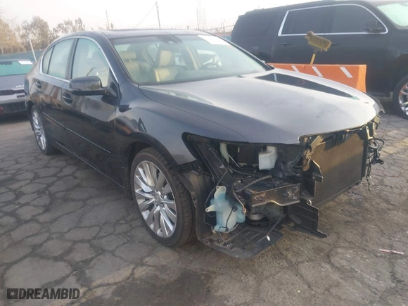 2014 Acura RLX Tech Pkg with VIN JH4KC1F50EC001582, listed as a IAAI auction lot 41478973 with 56,163 mi miles. Bid and sale history available at carsss.com. Image 1.