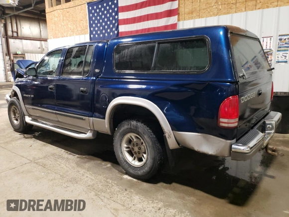 2000 Dodge Dakota Sport with VIN 1B7GG2AN2YS727589, listed as a Copart auction lot 52873305 with 105,894 mi miles and Salvage Title. Bid and sale history available at carsss.com. Image 2.