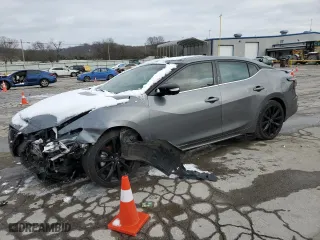 2023 Nissan Maxima SR with VIN 1N4AA6EV4PC513887, listed as a Copart auction lot 45767395 with 17,741 mi miles and Salvage Title. Bid and sale history available at carsss.com. Image 1.
