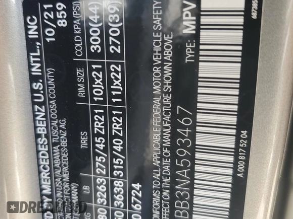 2022 Mercedes-Benz GLE 53 AMG z VIN 4JGFB6BB3NA593467, wystawiony jako Copart lot #73585774 z przebiegiem 20 045 mil mil oraz Szkoda całkowita • Salvage title. Historia ofert i sprzedaży dostępna na DreamBid. Obrazek 14.