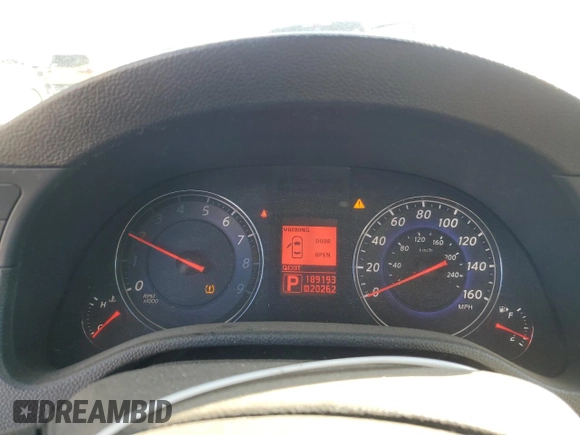 2008 Infiniti G35 x with VIN JNKBV61F98M251196, listed as a Copart auction lot 76762034 with 189,193 mi miles and Salvage Title. Bid and sale history available at DreamBid. Image 9.