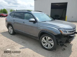 2023 Volkswagen Atlas SE with VIN 1V2KR2CAXPC553339, listed as a Copart auction lot 59667335 with 62,416 mi miles and Salvage title. Bid and sale history available at DreamBid. Image 4.