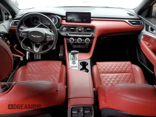 2023 Genesis G70 3.3T with VIN KMTG54TEXPU114395, listed as a Copart auction lot 81237134 with 27,207 mi miles and Salvage Title. Bid and sale history available at DreamBid. Image 8.