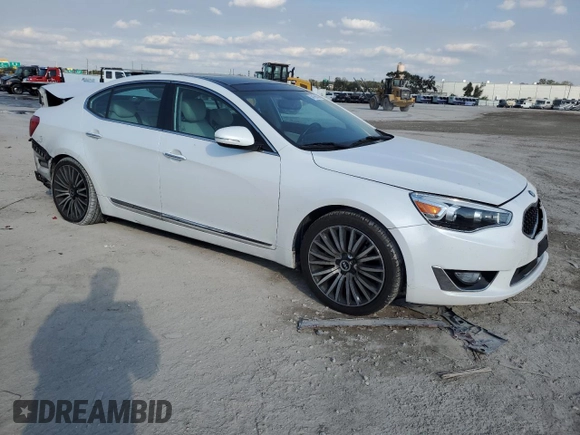 2014 Kia Cadenza Premium with VIN KNALN4D79E5132386, listed as a Copart auction lot 44156545 with 60,780 mi miles and Salvage Title. Bid and sale history available at carsss.com. Image 4.