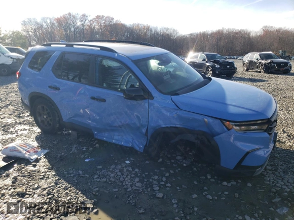 2024 Honda Pilot TrailSport with VIN 5FNYG1H6XRB023507, listed as a Copart auction lot 81461214 with 12,036 mi miles and Salvage Title. Bid and sale history available at carsss.com. Image 4.