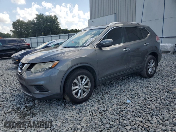 2015 Nissan Rogue SV with VIN KNMAT2MT9FP525943, listed as a Copart auction lot 55099095 with 207,145 mi miles and Salvage Title. Bid and sale history available at carsss.com. Image 1.