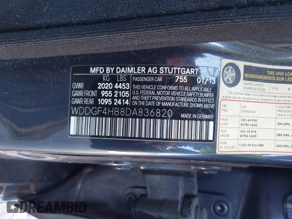 2013 Mercedes-Benz C 250 Sport z VIN WDDGF4HB8DA836820, wystawiony jako IAAI lot #40713290 z przebiegiem Nie podano mil oraz . Historia ofert i sprzedaży dostępna na DreamBid. Obrazek 9.