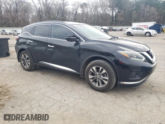 2018 Nissan Murano S with VIN 5N1AZ2MG6JN146898, listed as a Copart auction lot 47839935 with 133,544 mi miles and Salvage Title. Bid and sale history available at DreamBid. Image 4.