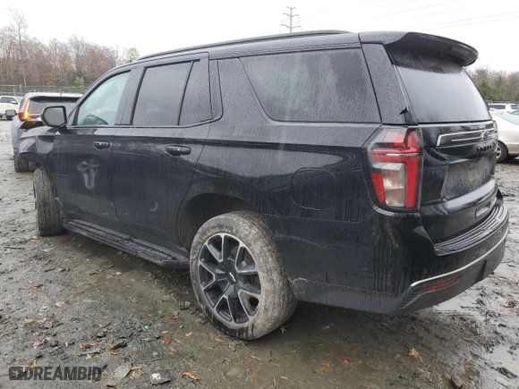 2022 Chevrolet Tahoe RST with VIN 1GNSKRKD7NR208703, listed as a Copart auction lot 81828504 with 0 mi miles and Salvage Title. Bid and sale history available at carsss.com. Image 2.