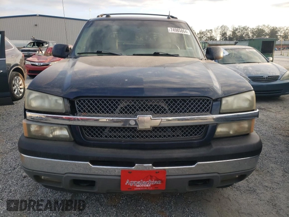 2005 Chevrolet Avalanche Z66 with VIN 3GNEC12Z25G180199, listed as a Copart auction lot 74985864 with 232,892 mi miles and Salvage Title. Bid and sale history available at carsss.com. Image 5.