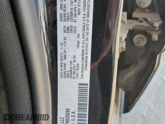 2023 Ram 1500 Big Horn with VIN 1C6RRFBG0PN535599, listed as a Copart auction lot 52746215 with 22,144 mi miles and Salvage Title. Bid and sale history available at carsss.com. Image 12.