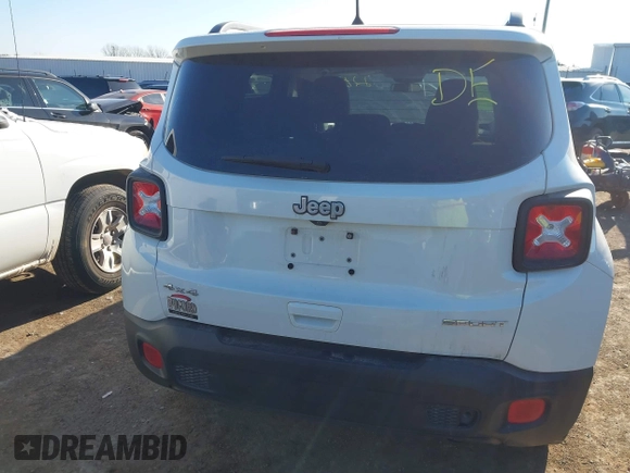 2018 Jeep Renegade Sport with VIN ZACCJBAB3JPJ29591, listed as a IAAI auction lot 41579924 with 62,900 mi miles. Bid and sale history available at carsss.com. Image 16.