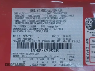 2007 Ford Mustang GT Deluxe with VIN 1ZVFT85H375292235, listed as a IAAI auction lot 41771092 with Not Provided miles and . Bid and sale history available at carsss.com. Image 9.