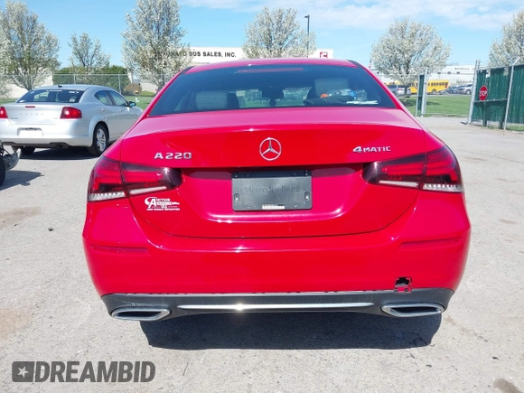 2020 Mercedes-Benz A 220 with VIN W1K3G4FB8LW044103, listed as a IAAI auction lot 42126567 with 56,657 mi miles and . Bid and sale history available at DreamBid. Image 16.