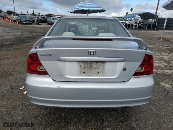 2001 Honda Civic EX with VIN 1HGEM229X1L099087, listed as a Copart auction lot 48089265 with 170,141 mi miles and Clean Title. Bid and sale history available at carsss.com. Image 6.