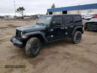 2023 Jeep Wrangler Rubicon z VIN 1C4JJXR63PW566503, wystawiony jako Copart lot #49884605 z przebiegiem 19 304 mil mil oraz Szkoda całkowita • Salvage title. Historia ofert i sprzedaży dostępna na DreamBid. Obrazek 1.
