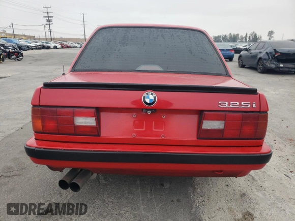 1989 BMW 3 Series 325iS with VIN WBAAA2303KEC49407, listed as a Copart auction lot 53133765 with 127,657 mi miles and Salvage Title. Bid and sale history available at carsss.com. Image 6.