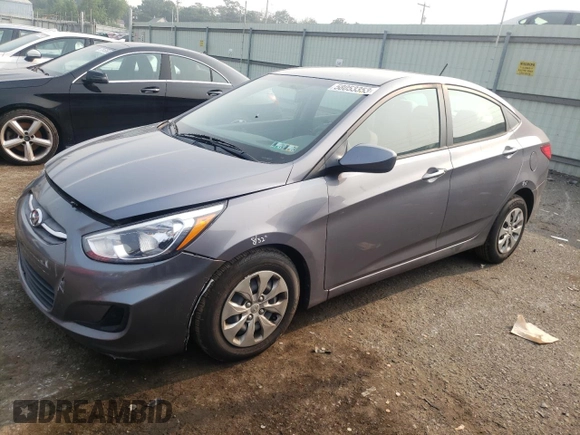 2017 Hyundai Accent SE with VIN KMHCT4AE8HU292258, listed as a Copart auction lot 58053353 with 26,635 mi miles. Bid and sale history available at carsss.com. Image 1.