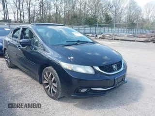 2015 Honda Civic Sedan EX-L with VIN 2HGFB2F93FH502464, listed as a IAAI auction lot 41956027 with 210,489 mi miles. Bid and sale history available at carsss.com. Image 1.