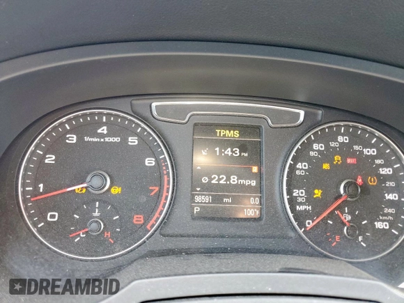 2016 Audi Q3 Premium Plus with VIN WA1EFCFS0GR019940, listed as a Copart auction lot 63771625 with 98,591 mi miles and Salvage title. Bid and sale history available at DreamBid. Image 9.