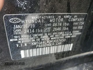 2019 Genesis G70 Advanced with VIN KMTG44LA0KU037450, listed as a Copart auction lot 56333775 with 55,434 mi miles and Clean title. Bid and sale history available at DreamBid. Image 12.