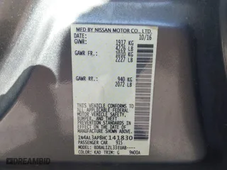 2017 Nissan Altima 2.5 SR with VIN 1N4AL3AP8HC141830, listed as a IAAI auction lot 41948607 with 103,509 mi miles. Bid and sale history available at carsss.com. Image 9.