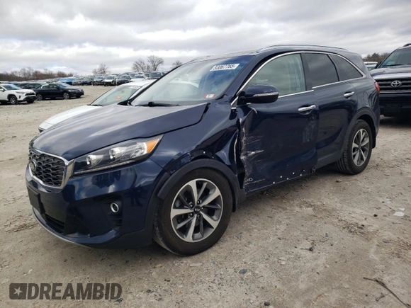 2019 Kia Sorento EX V6 with VIN 5XYPHDA54KG463085, listed as a Copart auction lot 53067765 with 74,929 mi miles and Salvage Title. Bid and sale history available at carsss.com. Image 1.