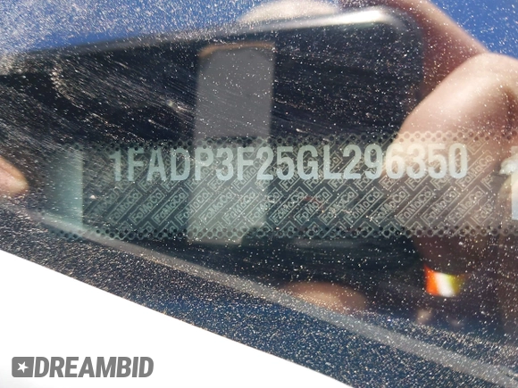 2016 Ford Focus SE with VIN 1FADP3F25GL296350, listed as a IAAI auction lot 41666826 with 125,898 mi miles and . Bid and sale history available at DreamBid. Image 9.