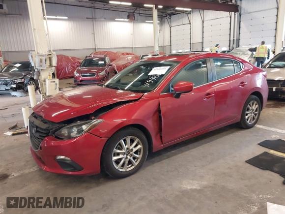 2014 Mazda 3 i Grand Touring with VIN JM1BM1W70E1202281, listed as a IAAI auction lot 41946081 with 55,536 mi miles and . Bid and sale history available at DreamBid. Image 17.